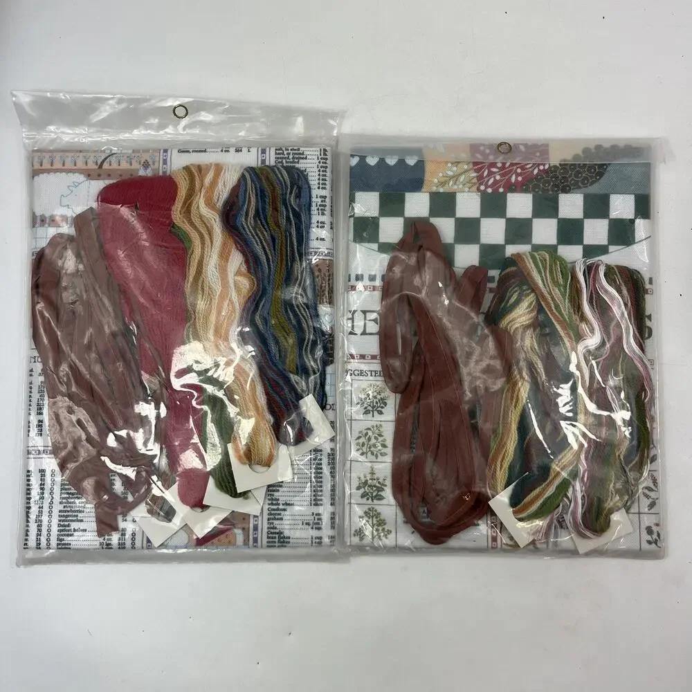 Needle Treasures Vintage Crewel Embroidery Kit Lot 2 Calories Herbs Spices 20x28